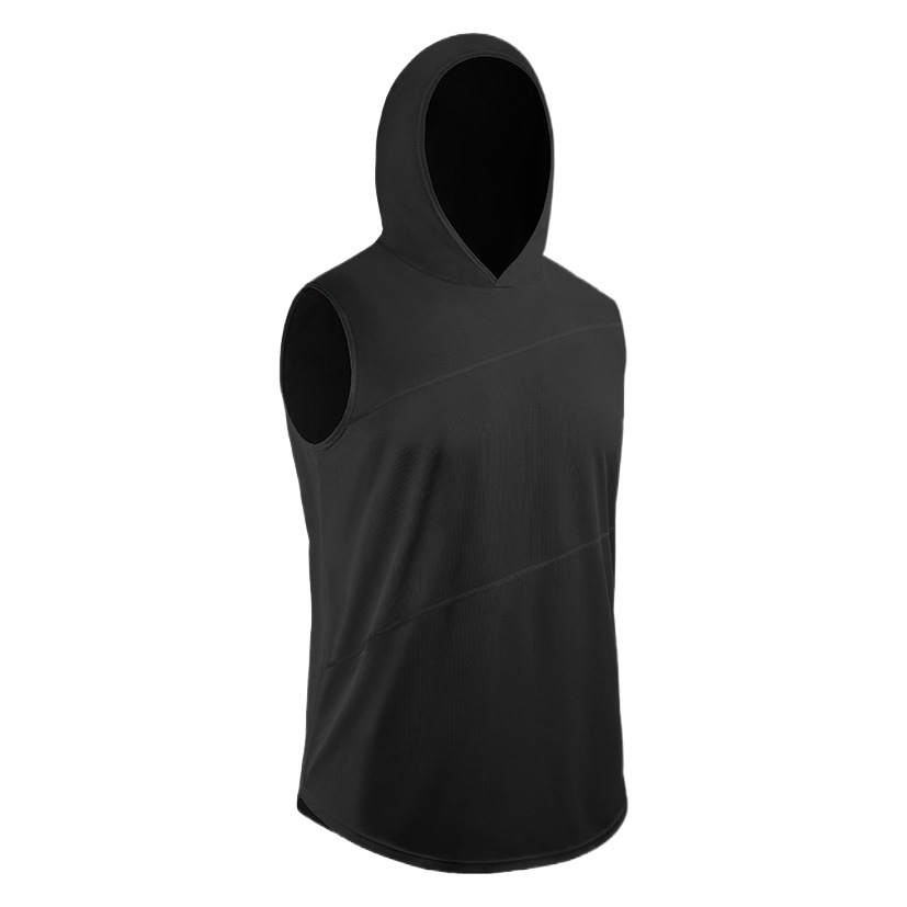 Ropa de ejercicios suelta con capuzas para hombres baloncesto correr ropa deportiva casual malla transpirable secado rápido chaleco muscular