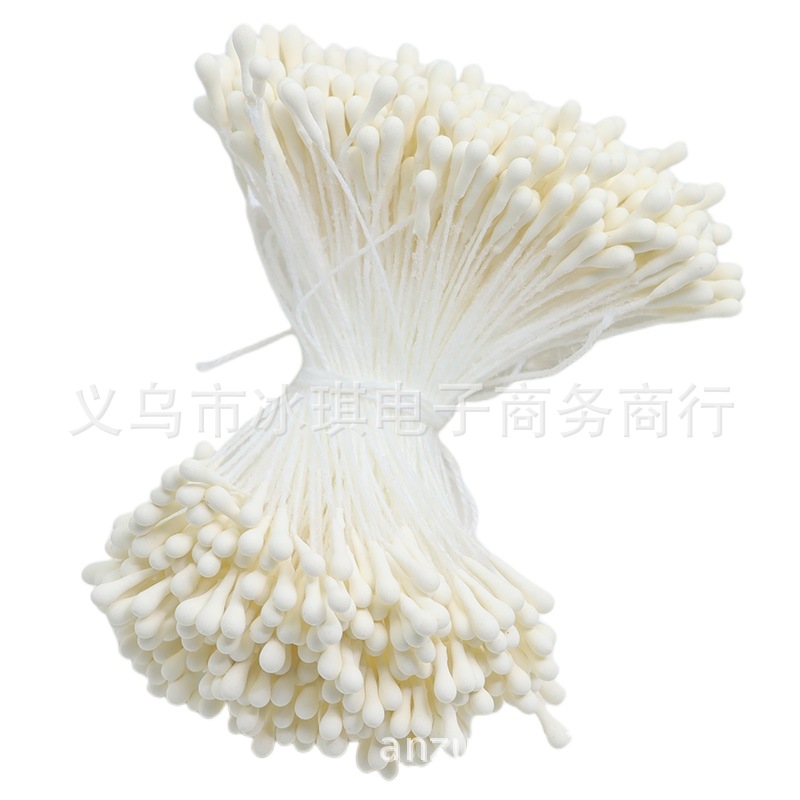 2 mm, 390 piezas, núcleo de flor mate, flor artificial, estambre de yeso ecológico, material para rosas y lirios, cabezal a juego