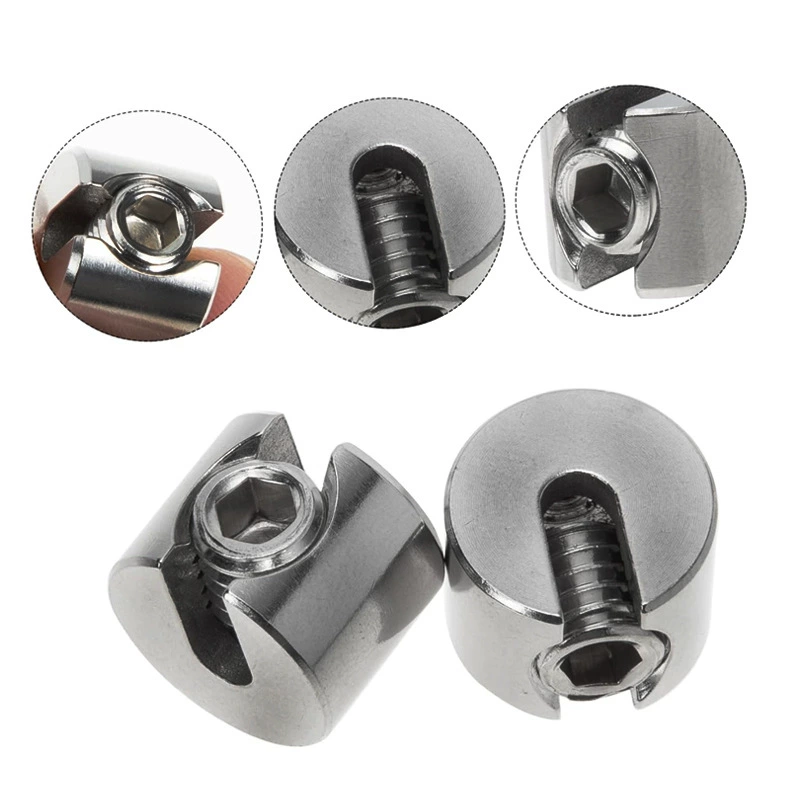 Прямой зажим для троса, зажим для садовой сетки из троса, прямой зажим, зажим с прямой канавкой из нержавеющей стали 316