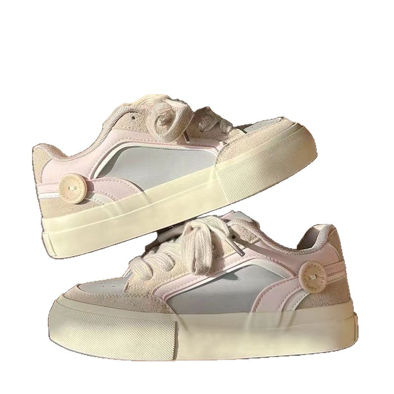Escuela de estilo estilo de primavera y otoño 2025 nuevos zapatos coreanos de color blanco zapatos deportivos casuales de mujer zapatos de mujer