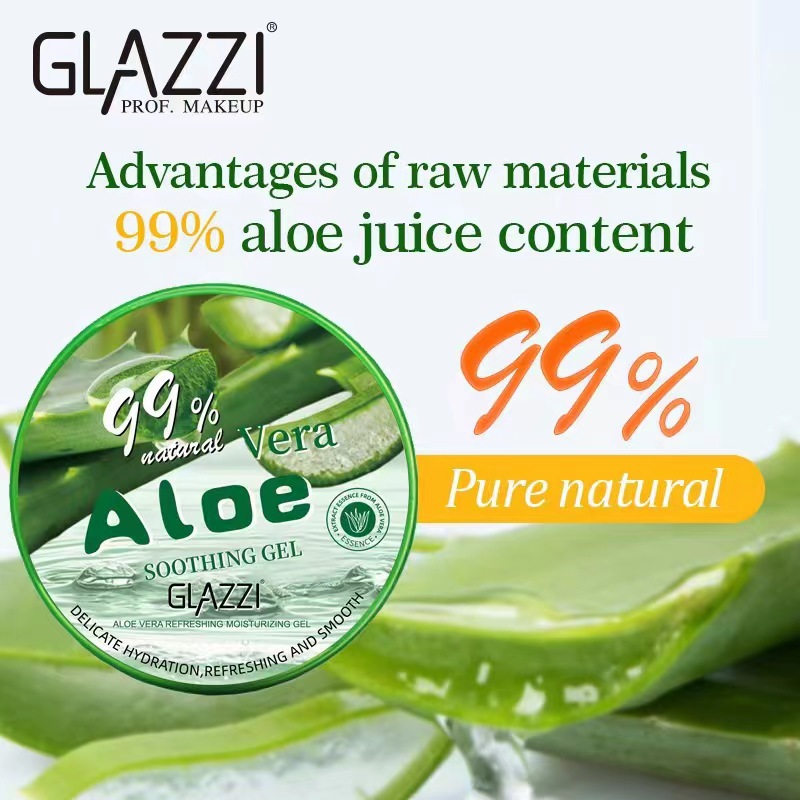 Aloe Vera gel aloe gel 98 en stock productos para el cuidado de la piel crema hidratante máscara facial masculina femenina 300g al por mayor