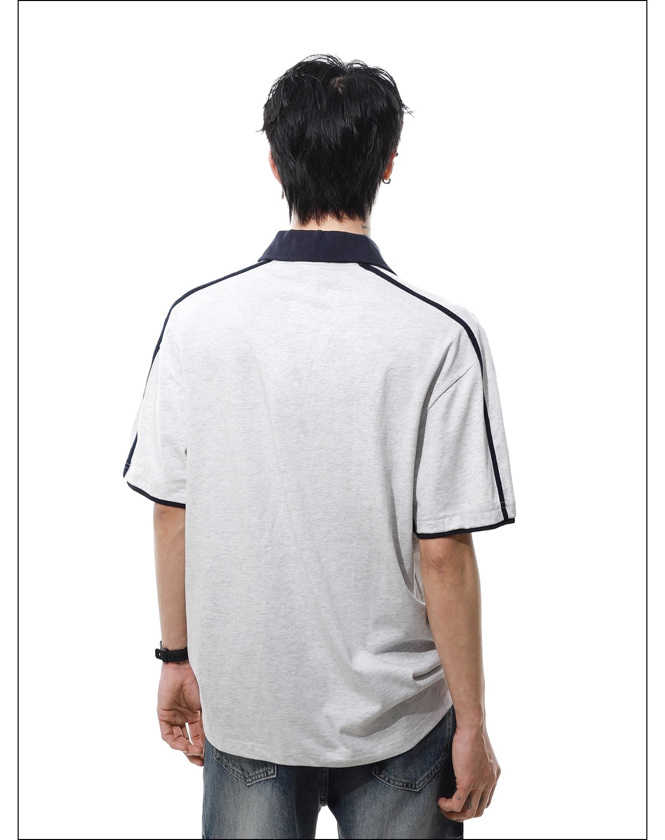 American College-style Letter Print Short-sleeve T-shirt For Men And Women, Summer Street Style Loose Casual Polo Shirt_viptrois.com