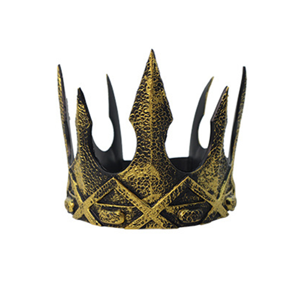 Transfronterizos medieval rey corona Halloween baile de máscaras fiesta disfraz de espectáculo props cosplay cabeza
