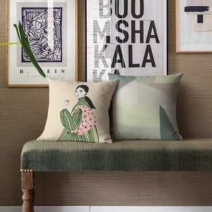 New Chinese Style Retro Pillow Cover Small Fresh Home Sofa Cushion Pillow Cover Decoration
