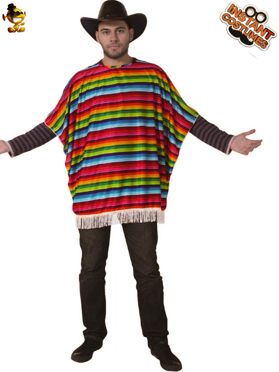 Estilo mexicano capa traje mascarada Halloween Cosplay traje ropa de fiesta