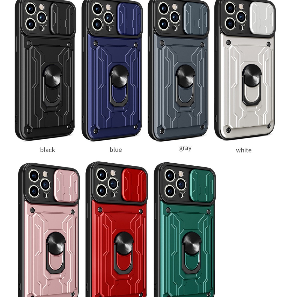 iP15 pro max bolsas de tarjetas para teléfonos móviles Apple TPU + PC armadura anti-caída ventana de empuje de lente