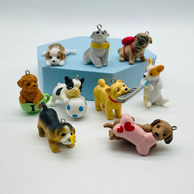 Creative Puppy Keychain Cartoon Doll Chinese Pastoral Dog Teacup Dog Key Chain Accessories DIY Pendant Accessories Creative Puppy Keychain Cartoon Doll Chinese Pastoral Dog Teacup Dog Key Chain Accessories DIY Pendant Accessories