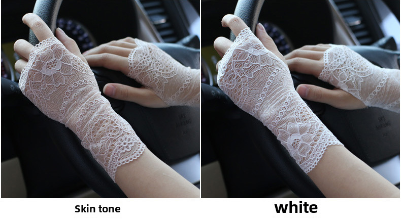 Fabrik direkt sonnencreme spitze handschuhe halb finger frauen sommer dünne fahren finger narbe tattoo halbe dekoration großhandel_voghion.com