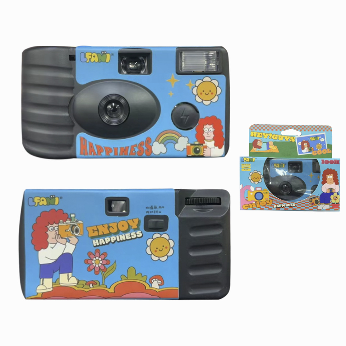 Nueva semi-rejilla película de película desechable Cámara lindo Fin de Semana 18 personalizable LOGO