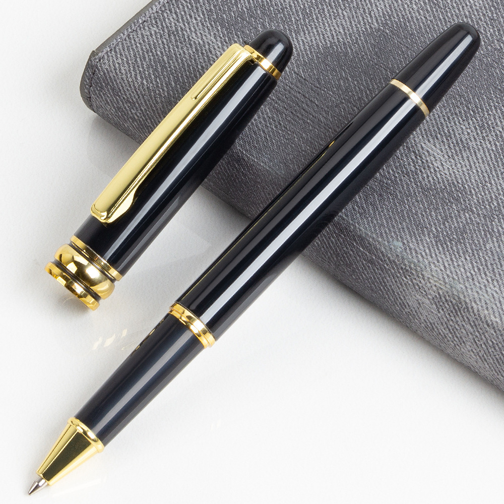 Metal pen black business gift pen ball pen laser ball pen Logo wholesale