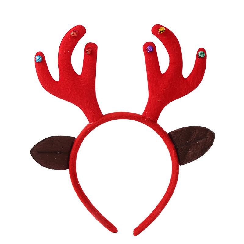 Kerstversiering Hoofdband Kerst eland gewei Sneeuw Hoofd gesp Verkleed Kerstmis volwassen kinderen hoofdband hoofddeksel_voghion.com