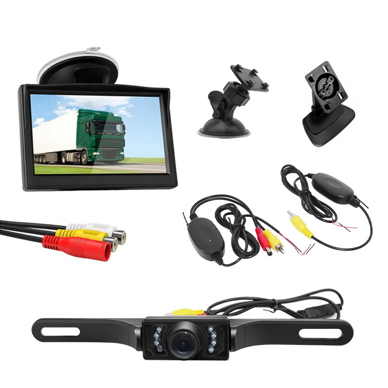 Reversing Video Images Hd Car-Mounted Display 5inch Desktop Suction Cup Display
