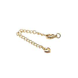 东夏饰品镀S925银可调节弹簧扣手工diy银镀金带尾链连接扣配件