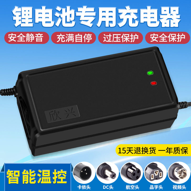 电动车锂电池58.8V48V5A充电器滑板车电瓶车聚合物14串铁锂电池