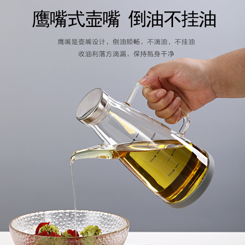 Amazon aceite de vidrio resistente al calor olla hogar cocina botella de aceite salsa de soja vinagre condimento botella vidrio borosilicato aceite vinagre olla