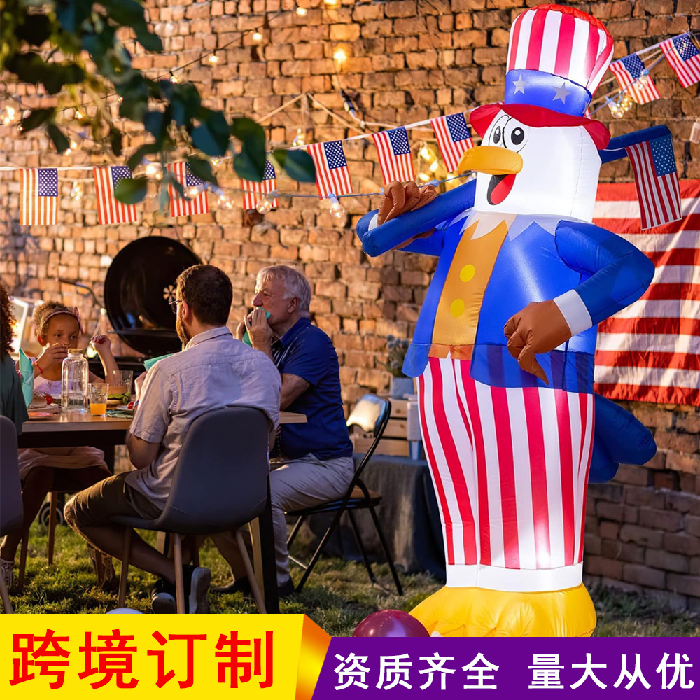 跨境货源爱国独立日充气服装充气服装成人游行庭院草坪装饰气模