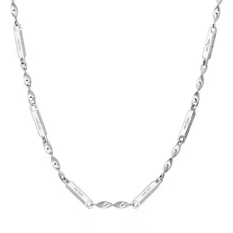 Bath Wearable Mobius Strip Titanium Steel Men's Necklace Women's Niche Design Sense Minimalist Hip-Hop Couple Clavicle_voghion.com
