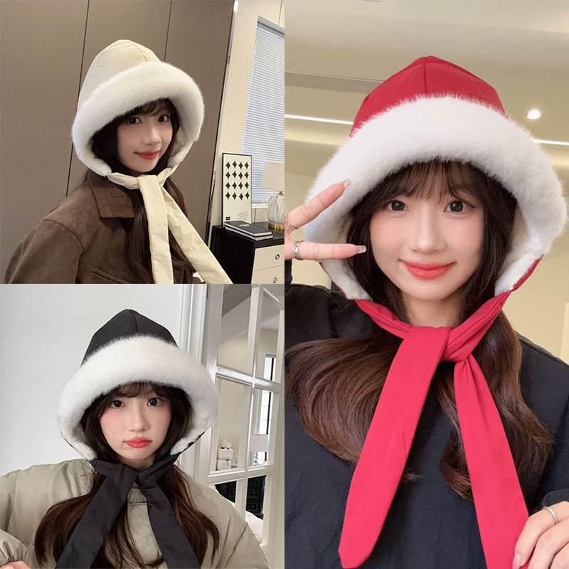 Nuevo Leifeng sombrero de invierno para mujeres con vello grueso a prueba de viento a prueba de frío sombrero de algodón caliente para montar al aire libre sombrero protector de oídos