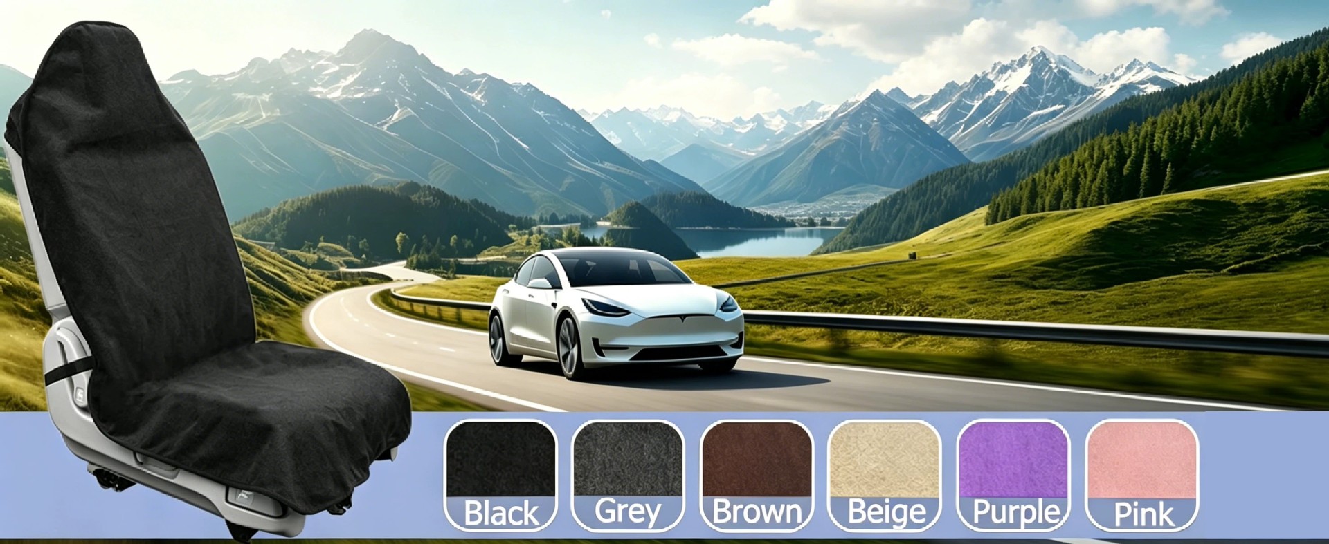 Cross-border, universal car seat covers for export, waterproof and non-slip, suitable for sports cars, skin-friendly, quick-drying, and ideal for outdoor use