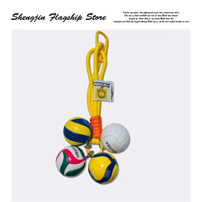 Keychain original de voleibol bolso creativo colgantes chinos mujeres y hombres mikasa fila mini recuerdos premios concurso