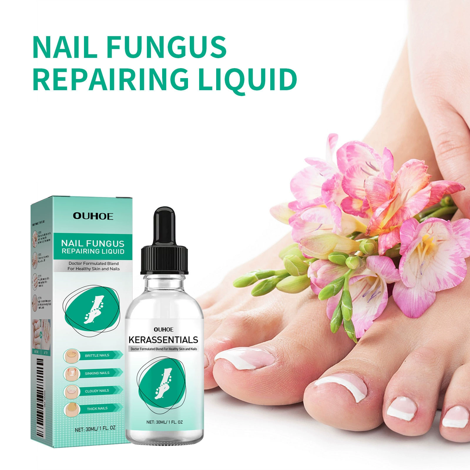 OUHOE Раствор для ухода за ногтями Раствор для ухода за ногтями рук и ног Раствор для чистки и ухода