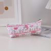 Cute fuchsia cartoon pencil case, stationery for elementary school students, handheld storage bag, primary and secondary school