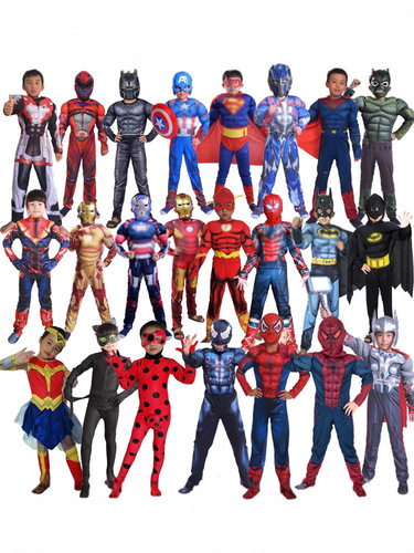 Halloween costume children team leader bat spider man Optimus Prime muscle Thor green giant performance clothes