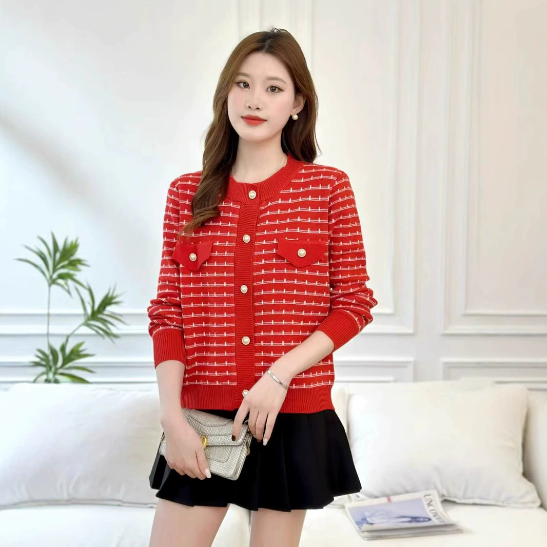 Трансграничный весенний и осенний маленький ароматный ветер короткий свитер маленькое пальто женское осеннее платье новый трикотажный кардиган топ