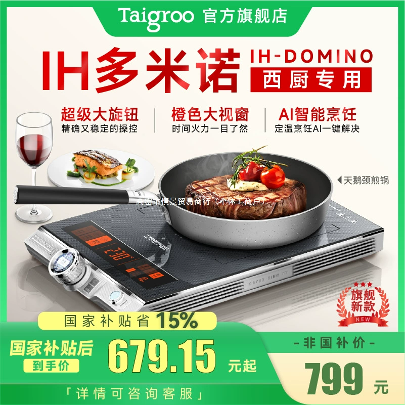 【Новинка года】Taigroo/TiGo IH Domino Home Professional Western Kitchen Индукционная плита с большой скоростью и контролем температуры
