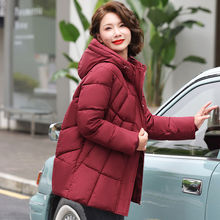 棉袄女冬季新款棉服中老年妈妈装棉衣连帽时尚棉袄外套加厚中长款