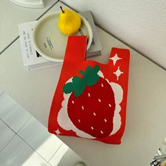 New women's knitted bag: Fresh floral-patterned small square bag with niche design, versatile and spacious—perfect as a gift or everyday tote.