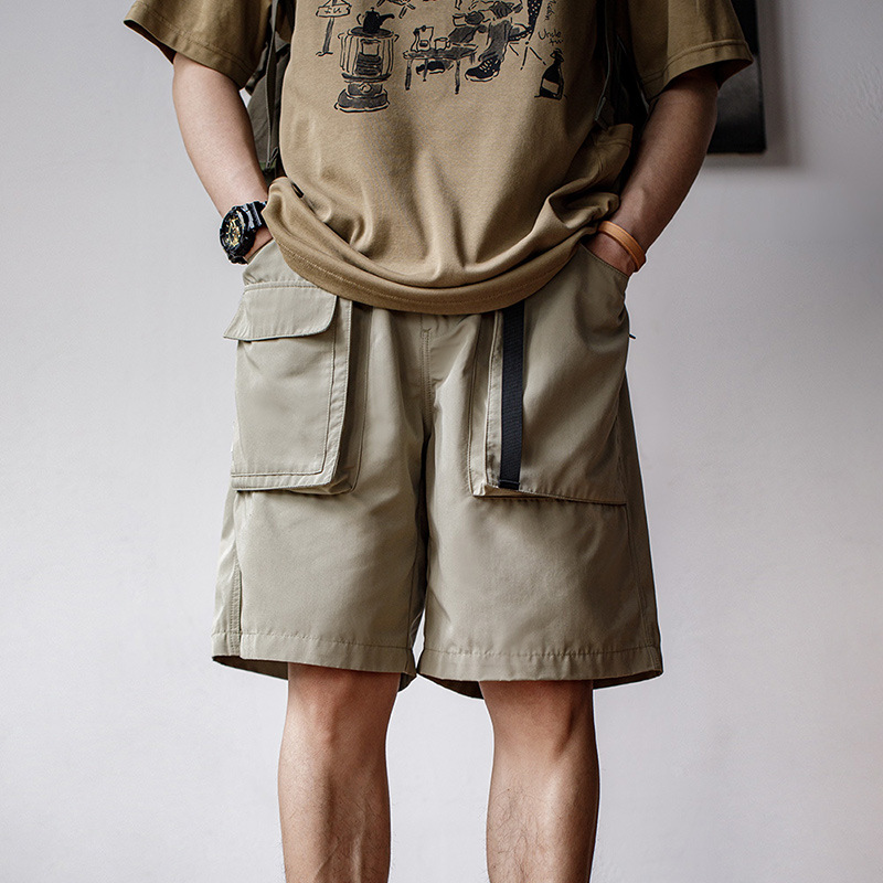 Madden Tooling Mountain Outdoor Multi-Pocket Straight Shorts Loose Function Quick-Dry Quick-Take-Off Casual Pants for Men in Summer