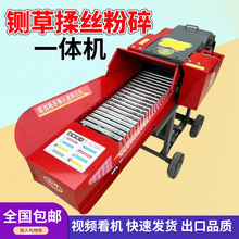 干湿两用秸秆粉碎机新款养殖牛羊切草机碎草机特厚铡草揉丝一体机