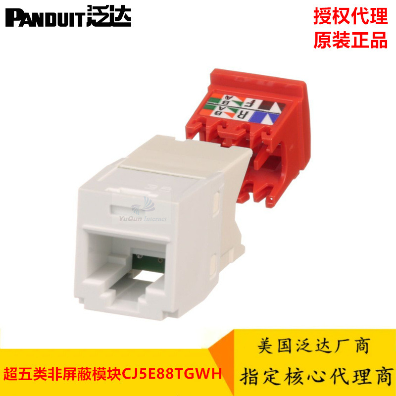 泛达PANDUIT超五类模块CJ5E88TGWH 超5类电脑模块 超五类网线模块