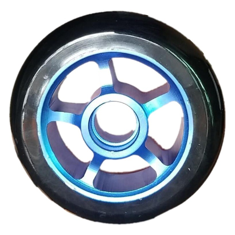 4inch Aluminum Core Pu Wheel 100 Extreme Scooter Speed Skating Roller Skates Electric Tricycle Wheel Cart Wheelchair Elastic