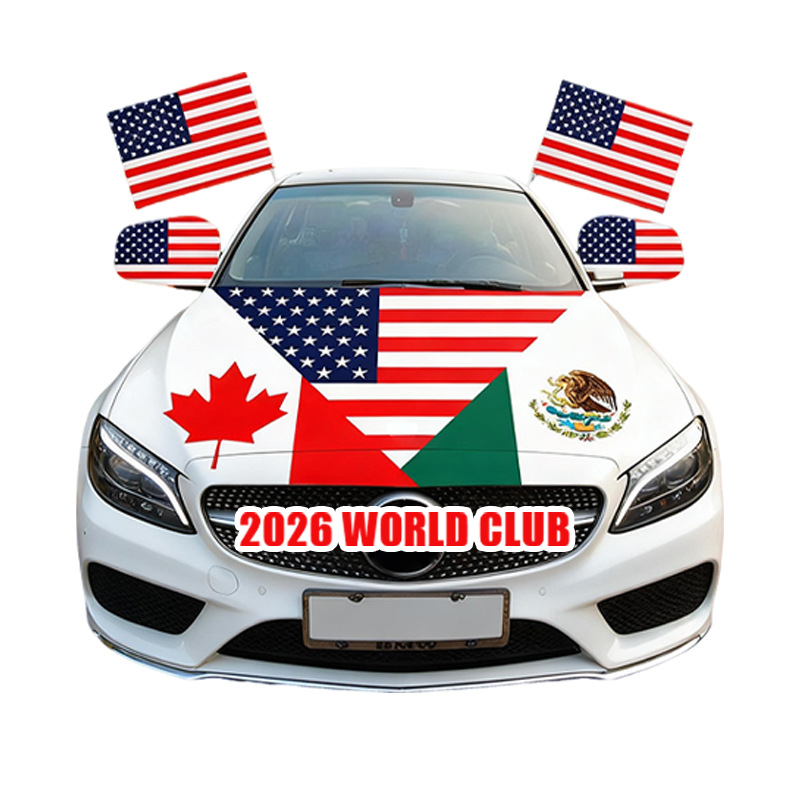 2026 transfronterizos Estados Unidos, Canadá, México, productos de la Copa del Mundo, suministros de fanáticos, productos de animación, bufandas de fútbol, banderas personalizadas