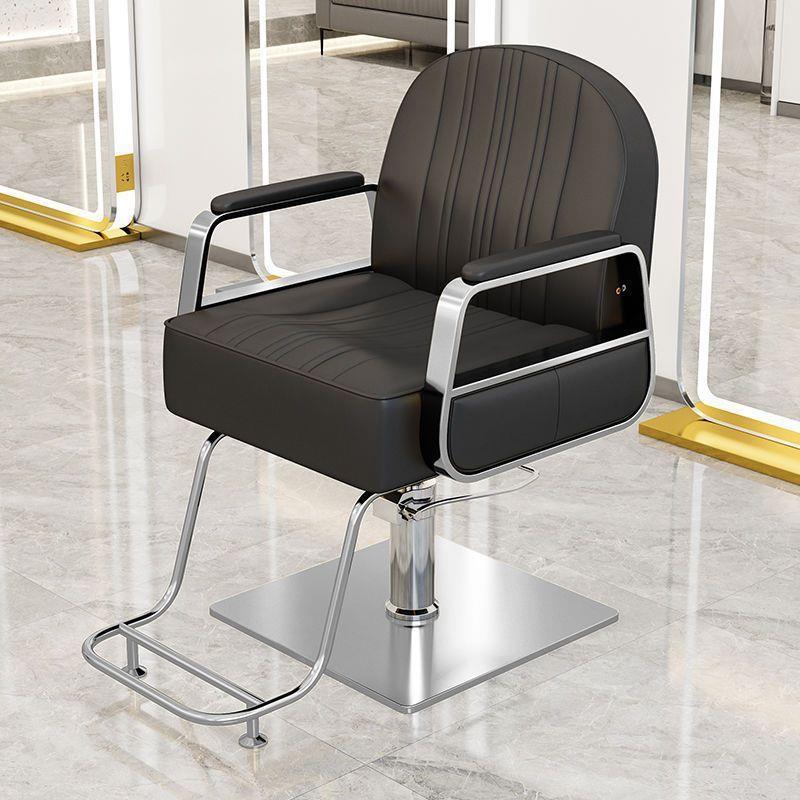 Silla de peluquería silla de salón de peluquería silla de corte de pelo silla de elevación rotativa de acero inoxidable silla de barbero image 5