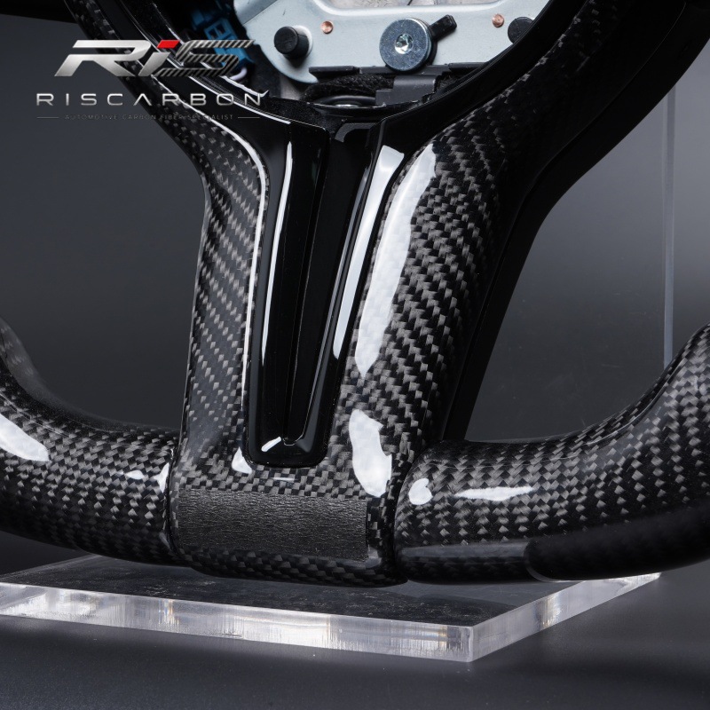 Black carbon fiber M flat-bottom steering wheel compatible with BMW F30F10F11F15F16F20F25F18M3M5