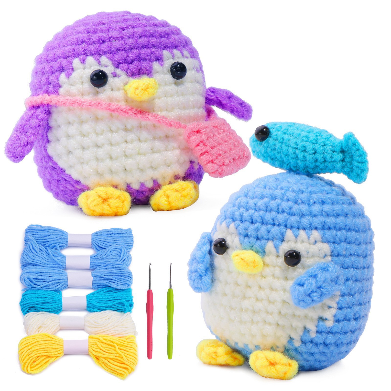 Four-color Penguin-purple blue 2 combinations
