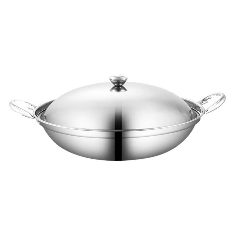 Non-Magnetic Stainless Steel Pot, Anti-Overflow Bar Stove, Commercial Small Hot Pot, Dry Pot, Alcohol Stove, Seafood Pot, Round Bottom Pot, Restaurant