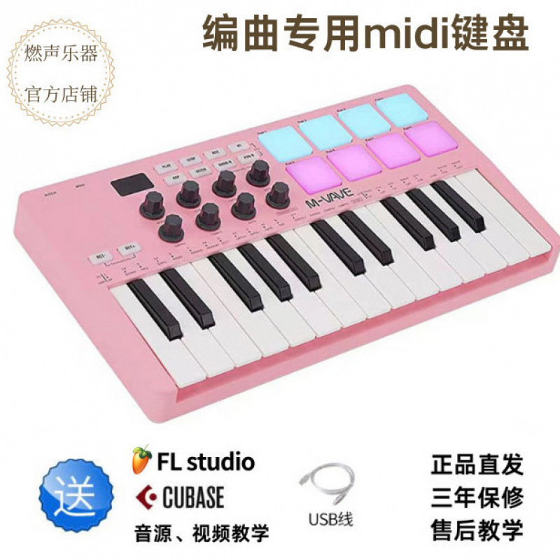 25 キー MIDI キーボードプロフェッショナル MIDI コントローラーパーカッションパッド音楽編曲|undefined