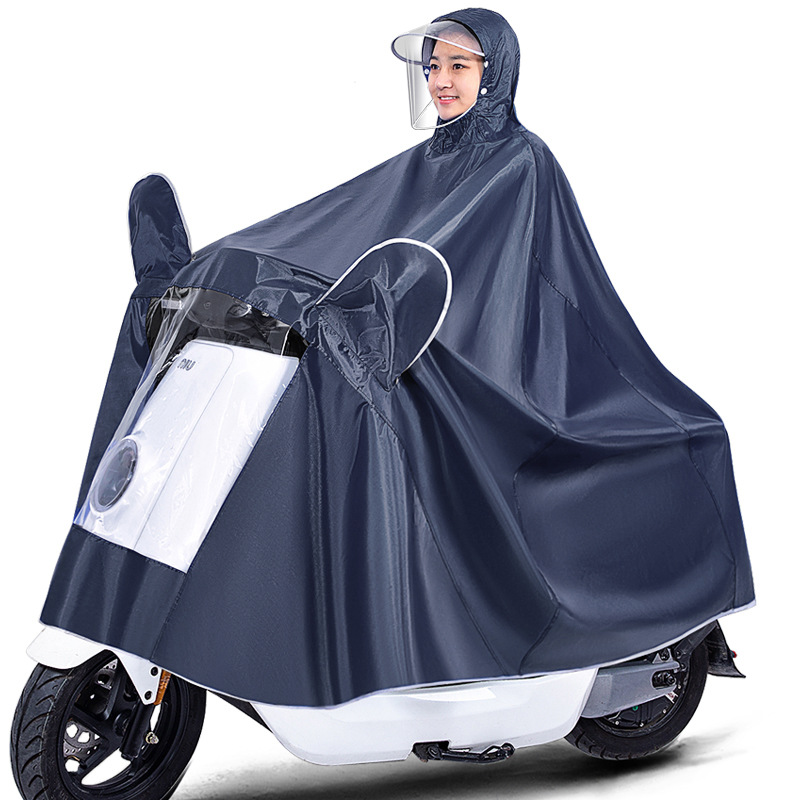 Impermeable batería eléctrica motocicleta poncho bicicleta extra grande engrosada hombres y mujeres largo cuerpo completo poncho a prueba de lluvia