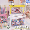 Cartoon transparent capacious high quality pencil case, Japanese cosmetic bag for elementary school students, for secondary school, suitable for teen