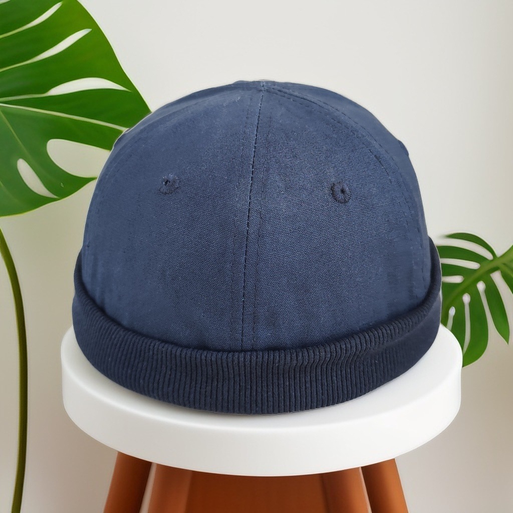 Sombrero de algodón nuevo sombrero de caballero retro primavera y otoño delgado sombrero de hombre de moda casual joven de mediana edad sombrero de piel de melón