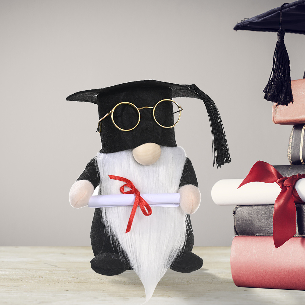 Nuevo transfronterizo negro sombrero de soltero gafas de graduación sin rostro Rudolf muñeca juguete decorativo