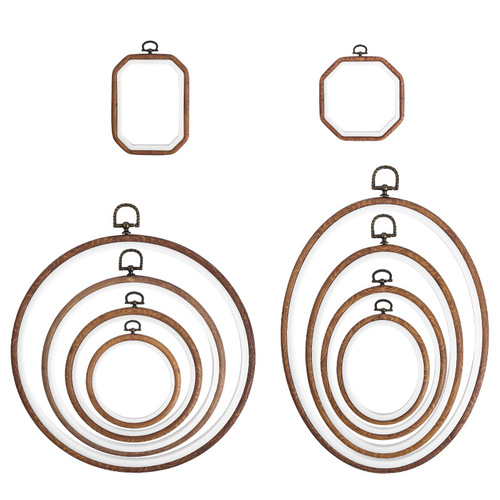 JP multi-model ABS plastic imitation wood embroidery stretcher adjustable cross-stitch diy embroidery hoop embroidery tool embroidery stretcher