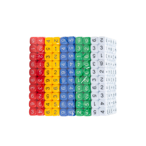 Colorful digital dice teaching children's game calculation teaching aids sieve dice props addition, subtraction, multiplication and division toys