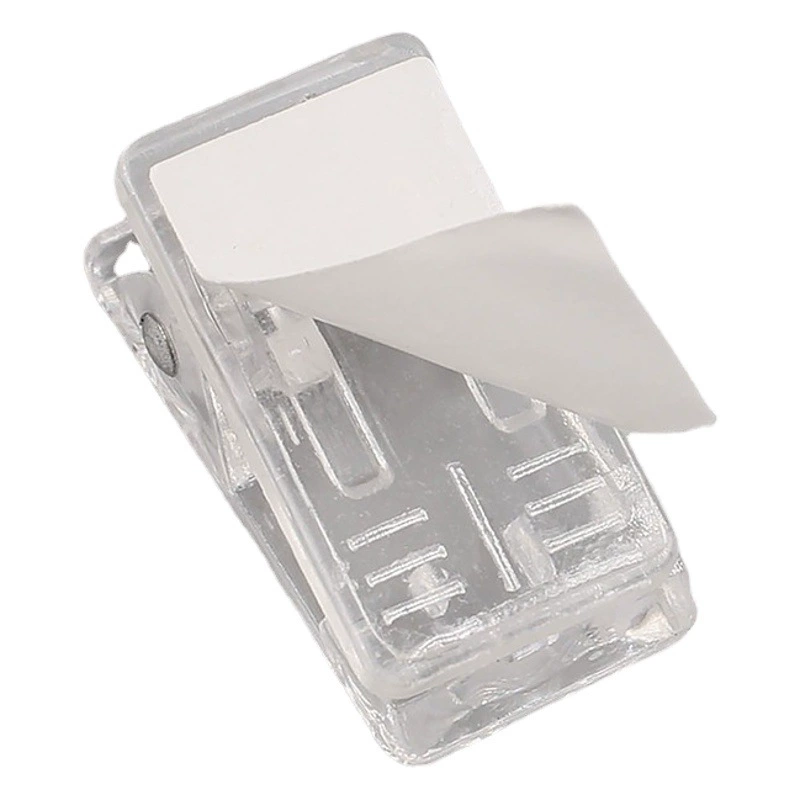 Прозрачный акриловый полипропиленовый Зажим пластиковый зажим на заказ патч DIY самоклеящаяся лента двусторонний клейкий значок зажим для документов