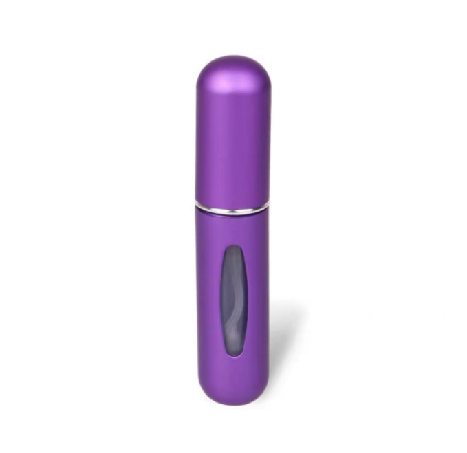 Botella de perfume de 5ml en stock, botella de spray recargable, botella de perfume de muestra de cosméticos de viaje portátil de aluminio