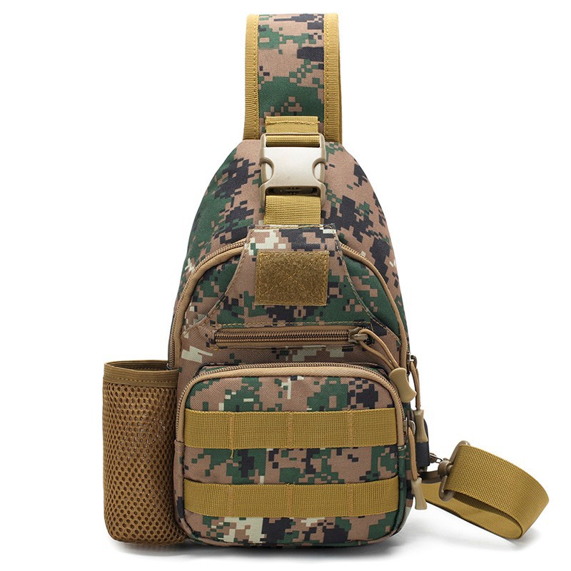 Bolso de pecho de los hombres crossbody bolsa de camuflaje multifuncional mochila táctica al aire libre crossbody bolsa de lona ocio deportes bolsa Luya